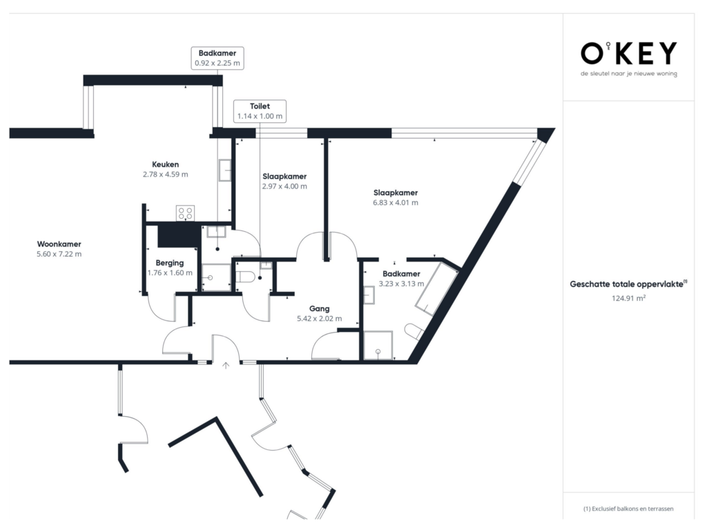 Bekijk plattegrond van Appartement van Hof ter Veste 155