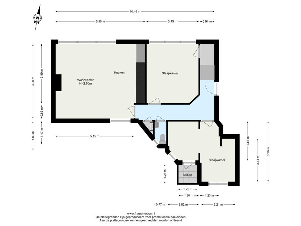 Bekijk plattegrond van Verdieping 1 van Cleyburchstraat 30-B