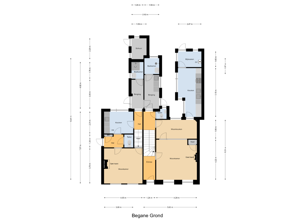 Bekijk plattegrond van Begane Grond van Kerkstraat 15