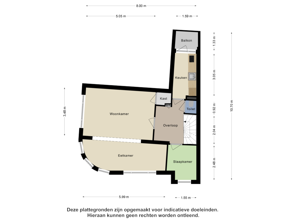 View floorplan of Eerste Verdieping of Rembrandtlaan 70-A