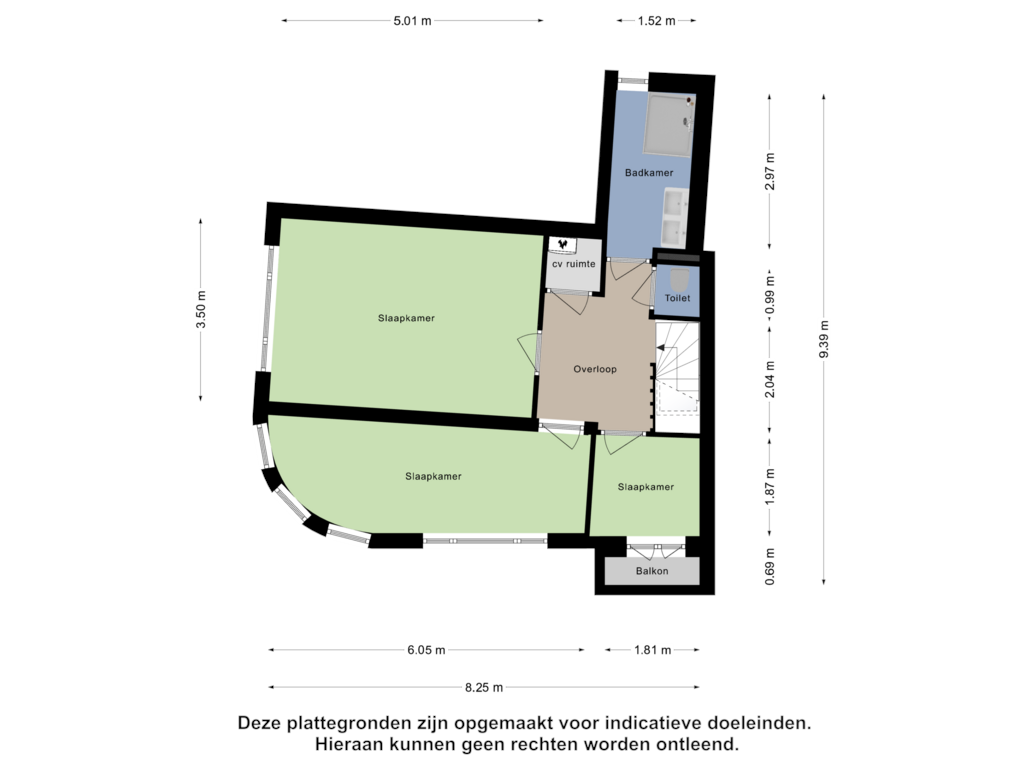 View floorplan of Tweede Verdieping of Rembrandtlaan 70-A