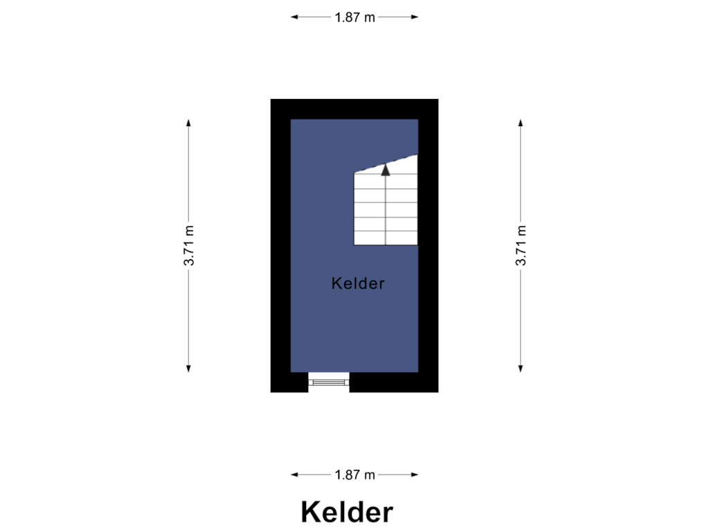 Bekijk plattegrond van Kelder van van der Renneweg 26