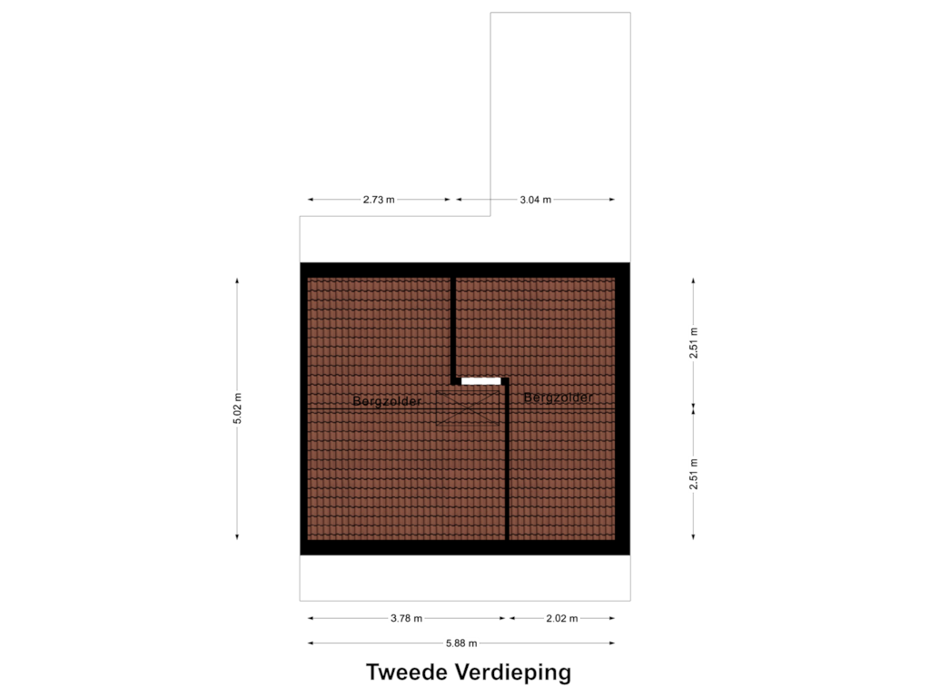 Bekijk plattegrond van Tweede Verdieping van van der Renneweg 26