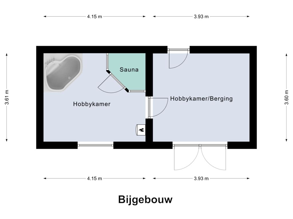 Bekijk plattegrond van Bijgebouw van van der Renneweg 26