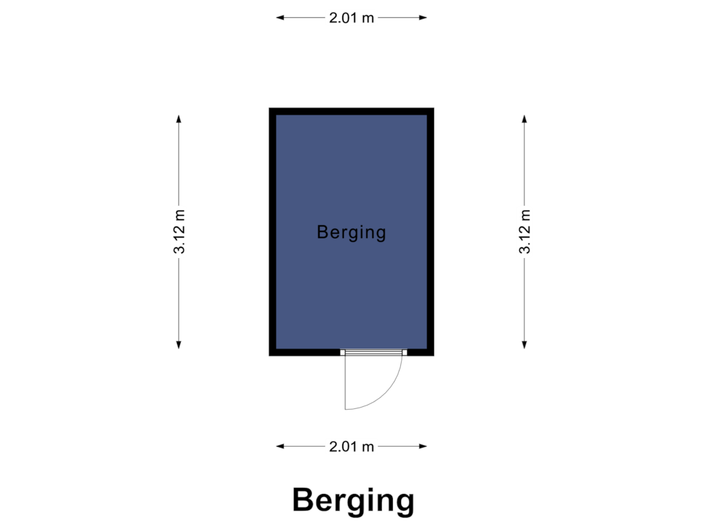 Bekijk plattegrond van Berging van van der Renneweg 26