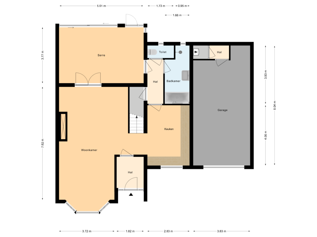 Bekijk plattegrond van Begane Grond van Graafjansdijk B 24