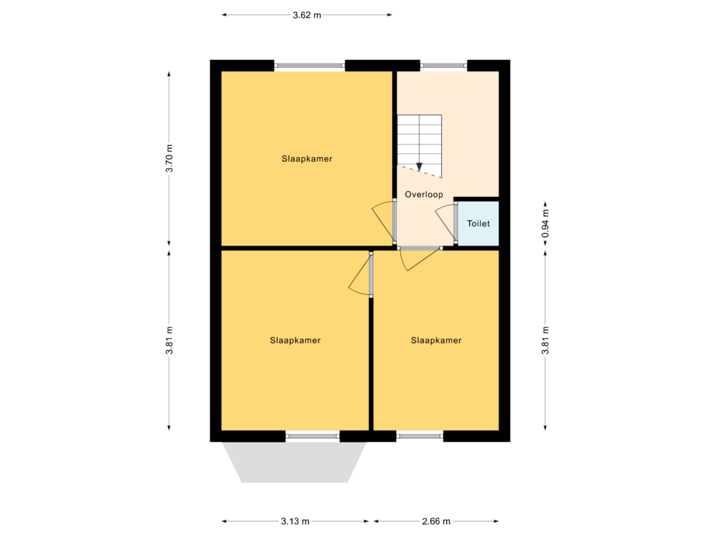 Bekijk plattegrond van 1e Verdieping van Graafjansdijk B 24