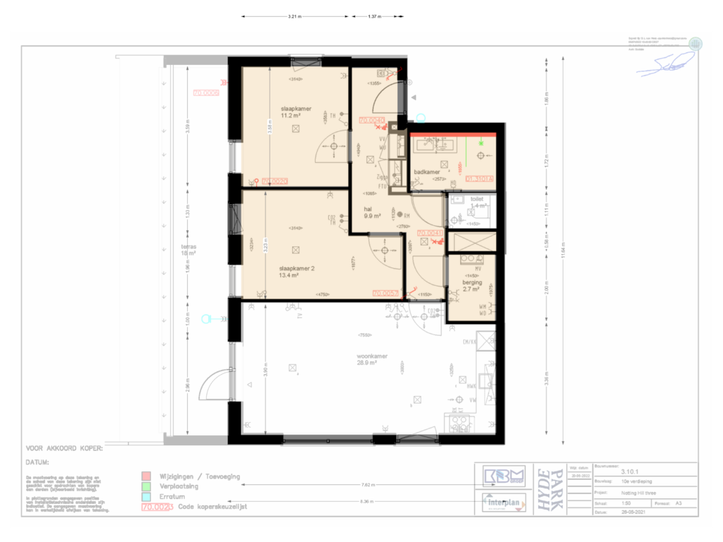 View floorplan of First floor of Mies van der Rohestraat 307