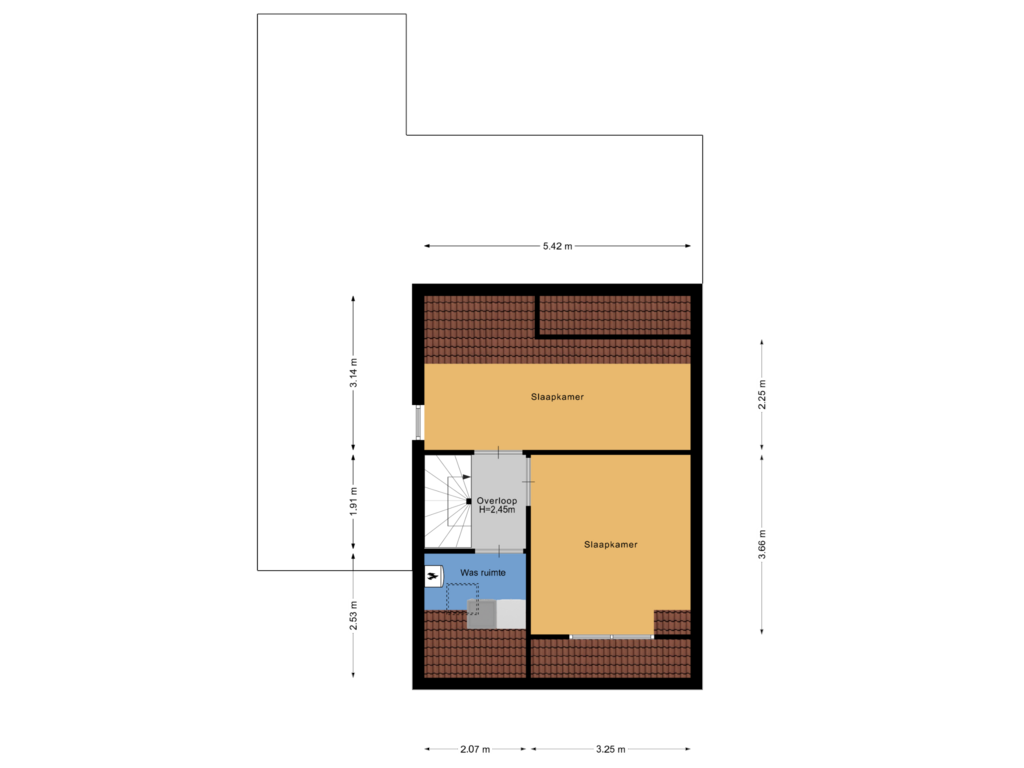 View floorplan of Zolder of Charles Weddepohllaan 57