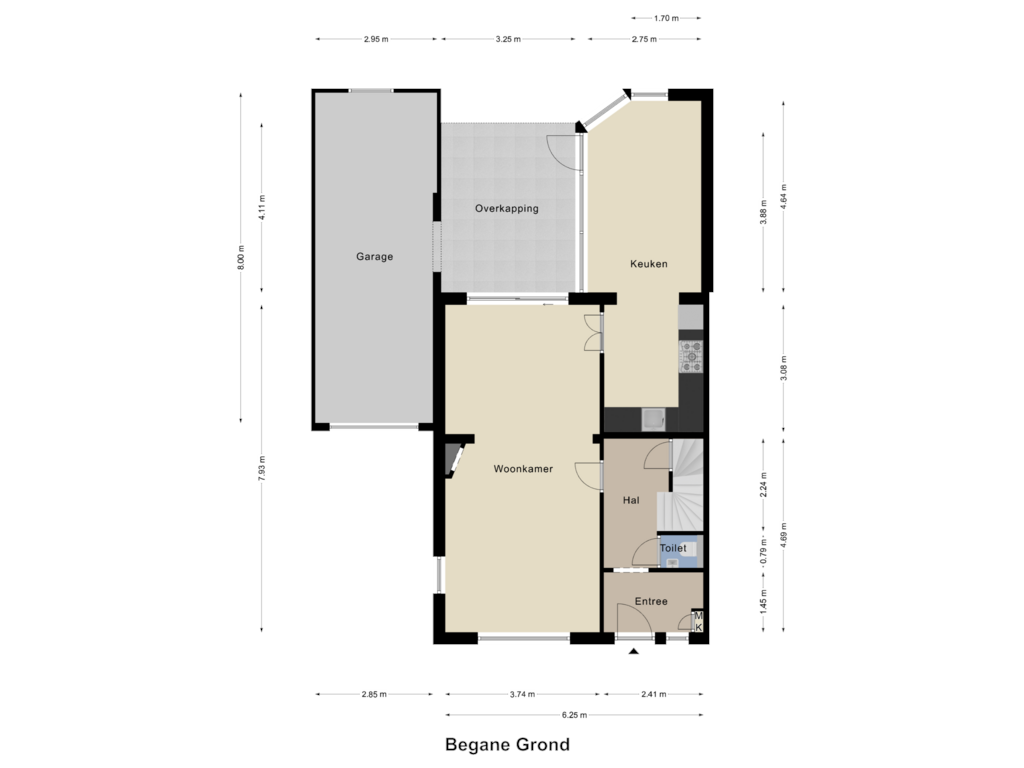 Bekijk plattegrond van Begane Grond van Kloosterstraat 59