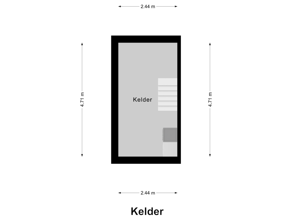 Bekijk plattegrond van Kelder van Kloosterstraat 59