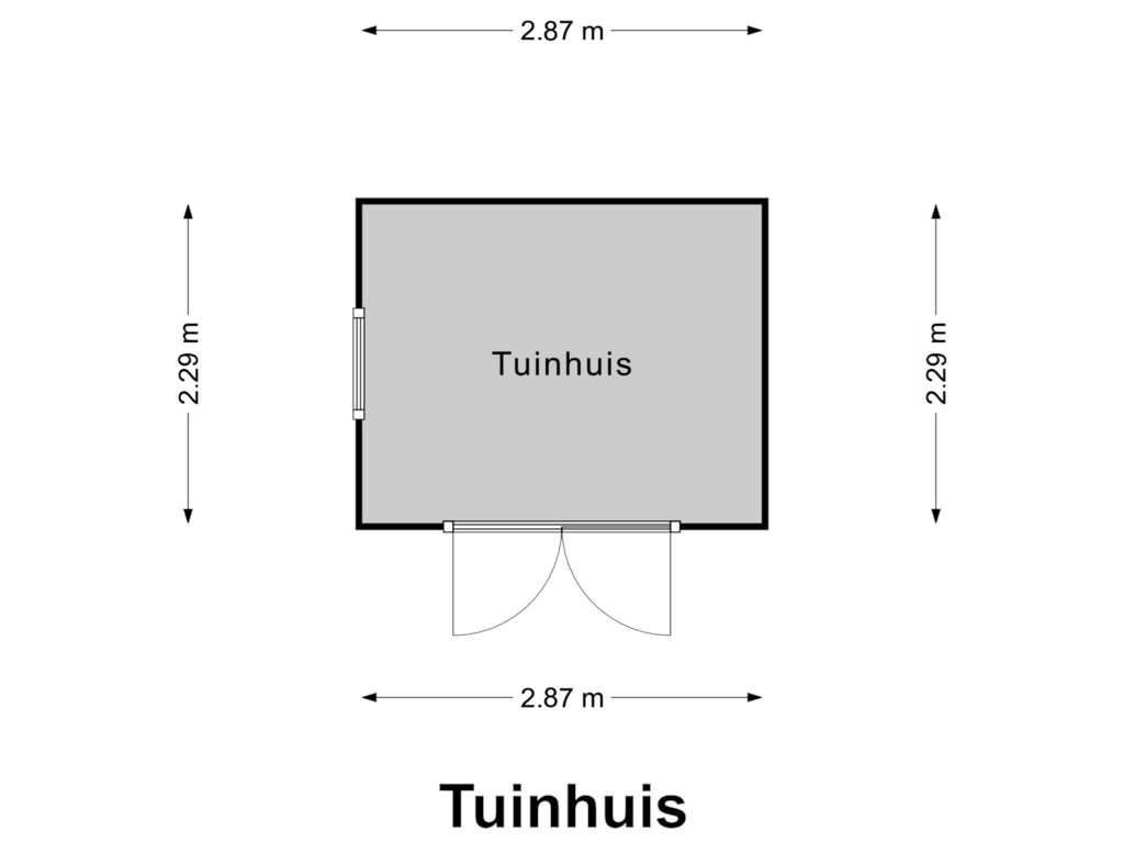 Bekijk plattegrond van Tuinhuis van Kloosterstraat 59