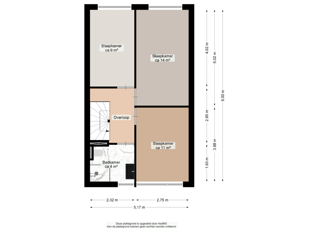 Bekijk plattegrond van Eerste verdieping van Jacob Schorerstraat 33