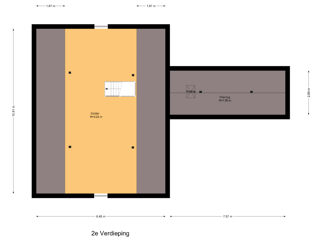 Bekijk plattegrond van 2e Verdieping van Oosterlaan 63