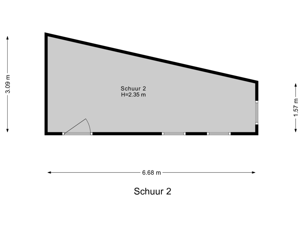 Bekijk plattegrond van Schuur 2 van Oosterlaan 63