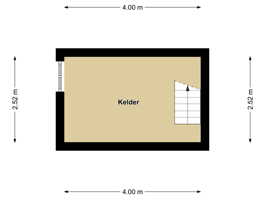 View floorplan of Kelder of Moeshofweg 2