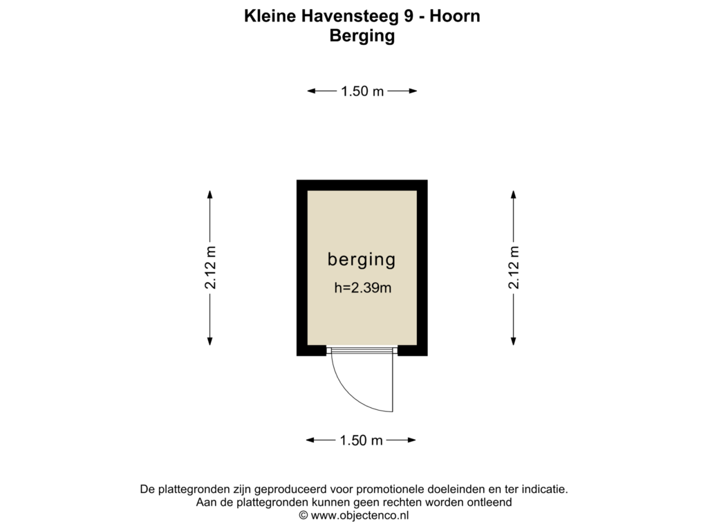 View floorplan of BERGING of Kleine Havensteeg 9