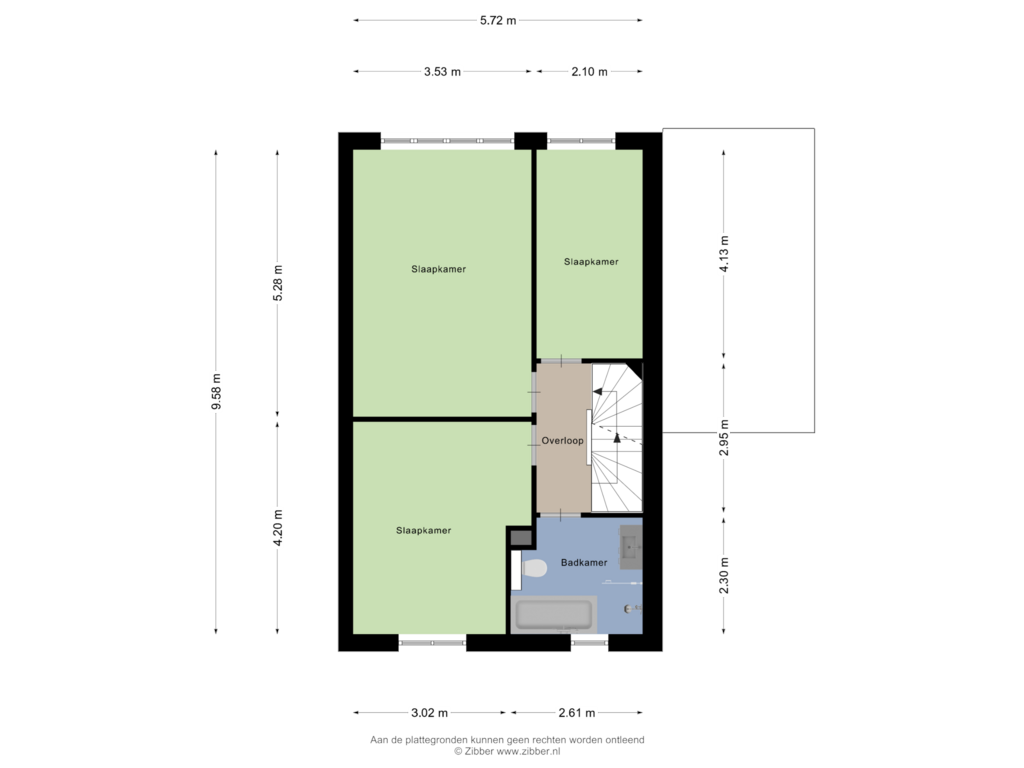 View floorplan of Eerste Verdieping of Menagerie 18