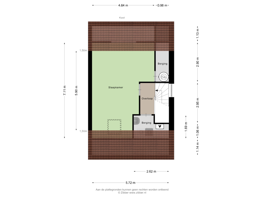 View floorplan of Tweede verdieping of Menagerie 18