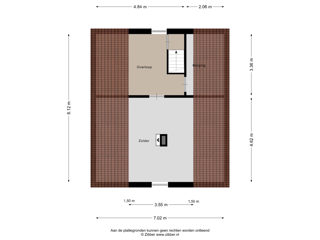 Bekijk plattegrond van Zolder van Arendstraat 6