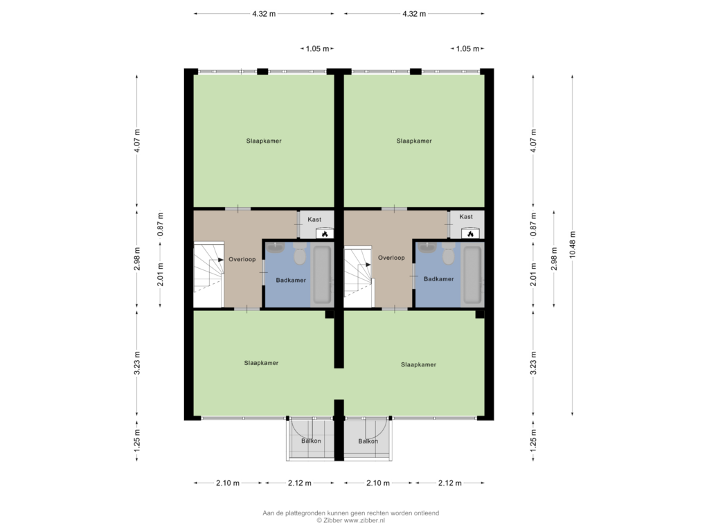 View floorplan of Tweede verdieping of Schans 22