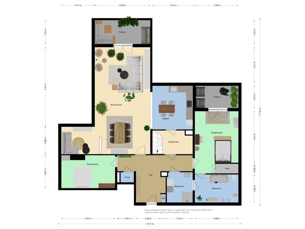 View floorplan of First floor of Destombestraat 5-021