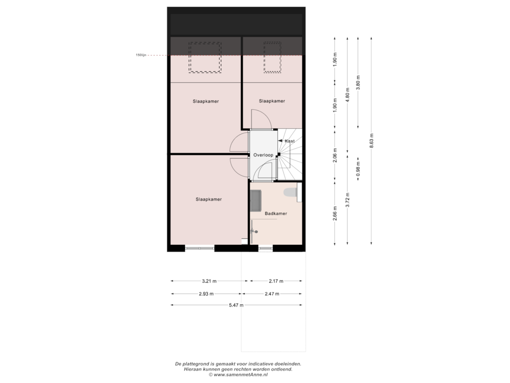 Bekijk plattegrond van Eerste verdieping van Ankersmid 86