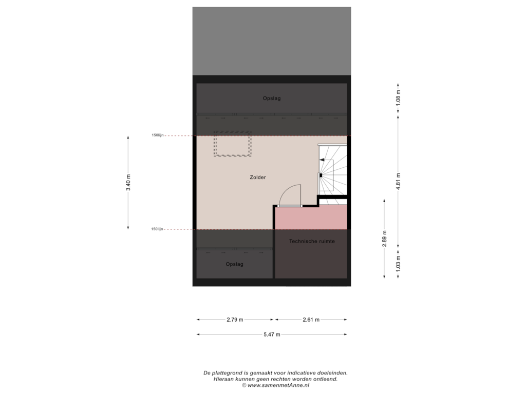 Bekijk plattegrond van Tweede verdieping van Ankersmid 86