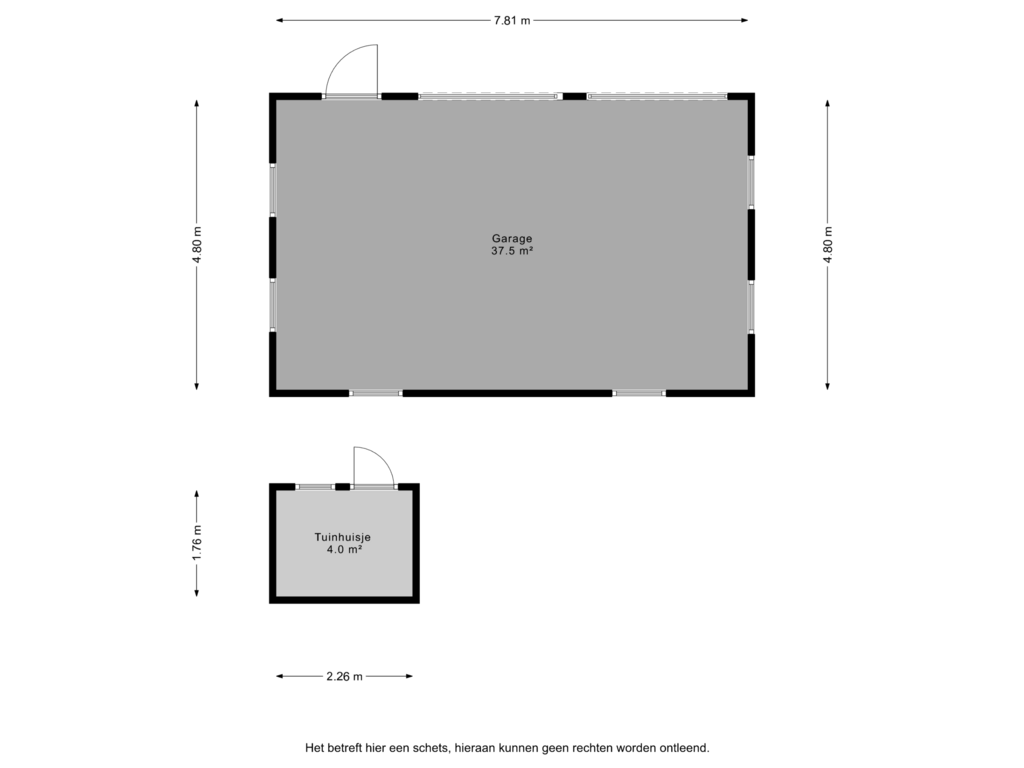 Bekijk plattegrond van Garage van Weenderstraat 8