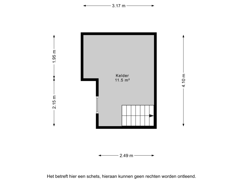 Bekijk plattegrond van Kelder van Weenderstraat 8