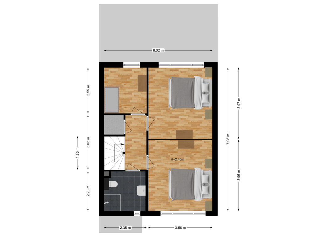 View floorplan of Eerste verdieping of Fazantenveld 77