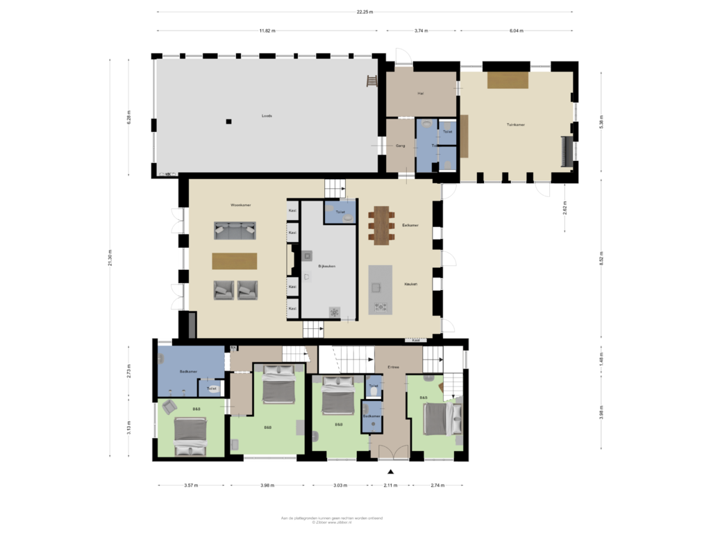 Bekijk plattegrond van Begane grond van Dorpsstraat 13-A