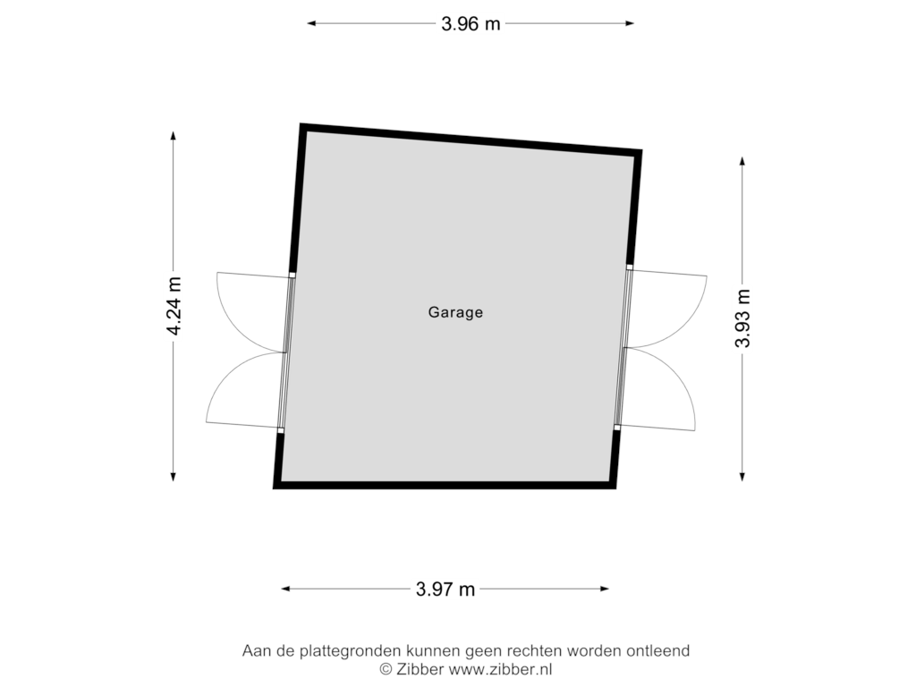 Bekijk plattegrond van Garage van Dorpsstraat 13-A