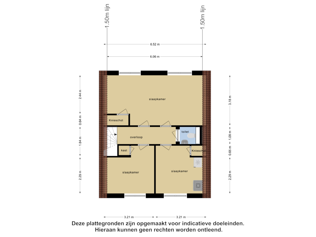 Bekijk plattegrond van Eerste Verdieping van Oude Rijksweg 44