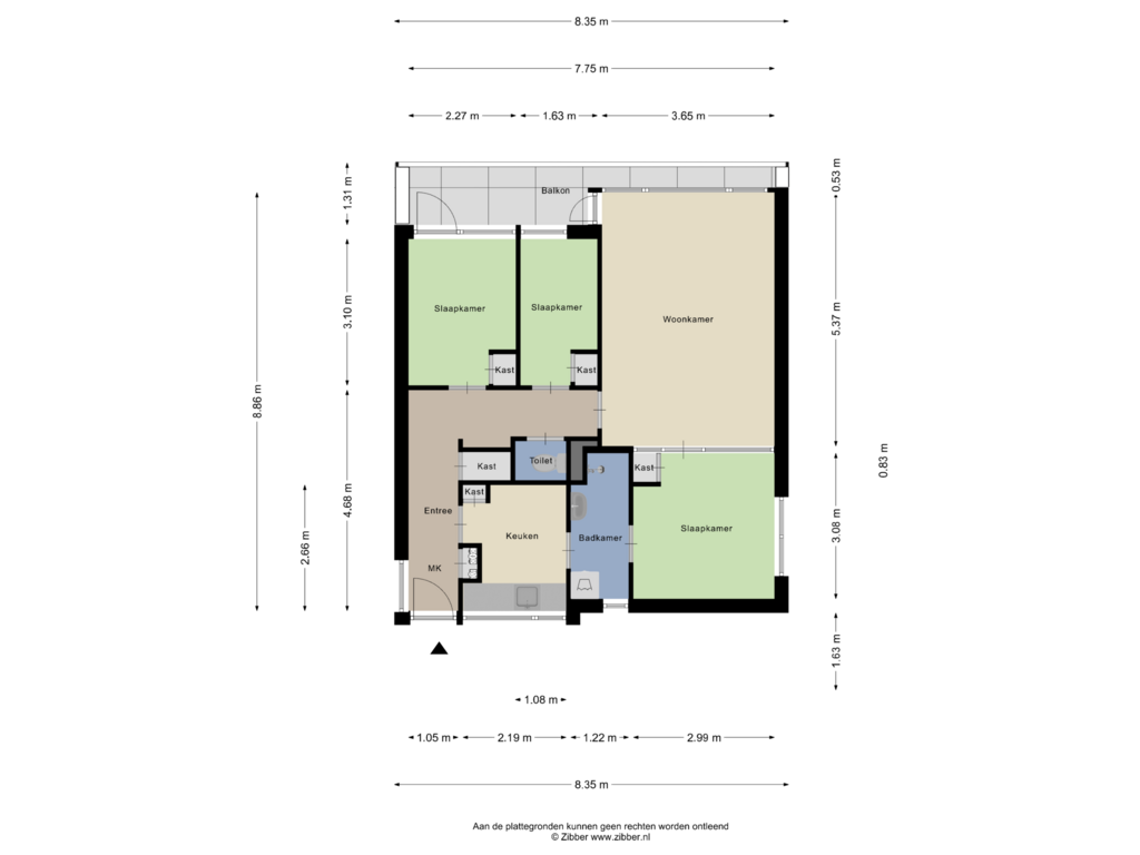 Bekijk plattegrond van Appartement van Judith Leysterstraat 23