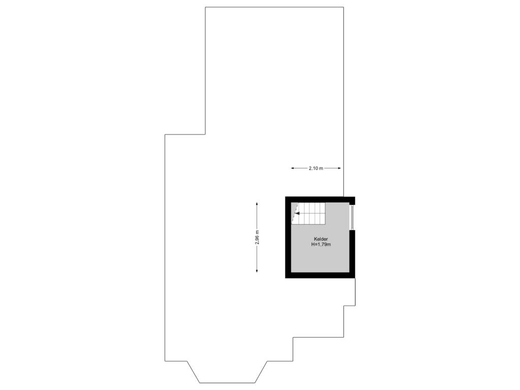 View floorplan of Kelder of Koninginneweg 9