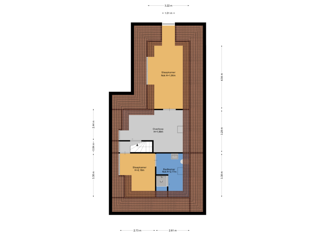 View floorplan of Zolder of Koninginneweg 9