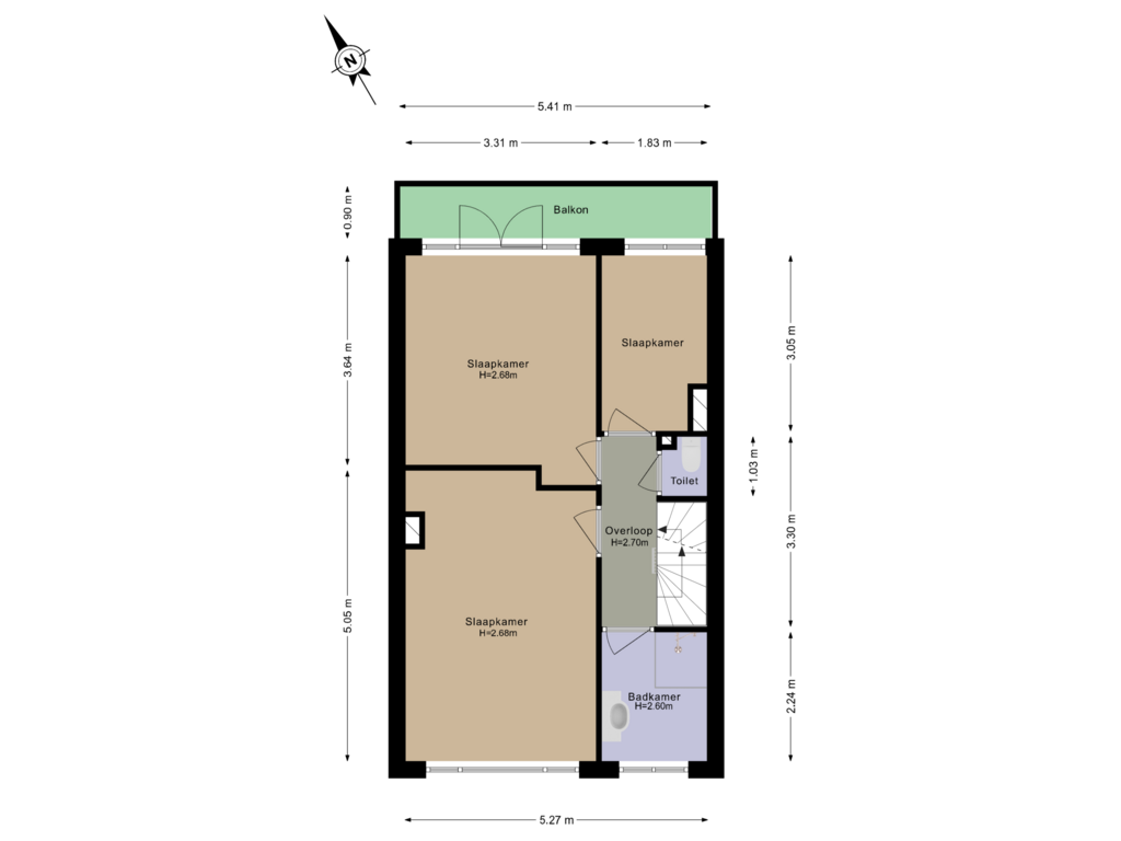 View floorplan of 1e Verdieping of Planetenplein 9