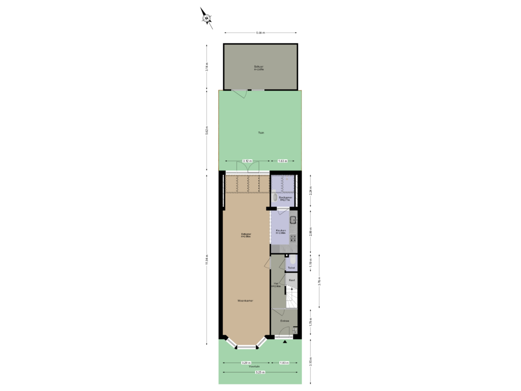 View floorplan of Begane Grond + Tuin of Planetenplein 9