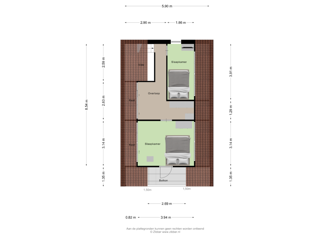 Bekijk plattegrond van Eerste Verdieping van Hyacinth 132