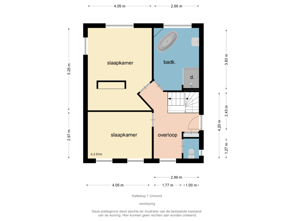 View floorplan of verdieping of Kattekop 1