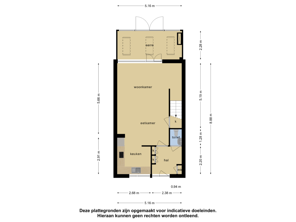 Bekijk plattegrond van Begane grond van Pal Maleterweg 19