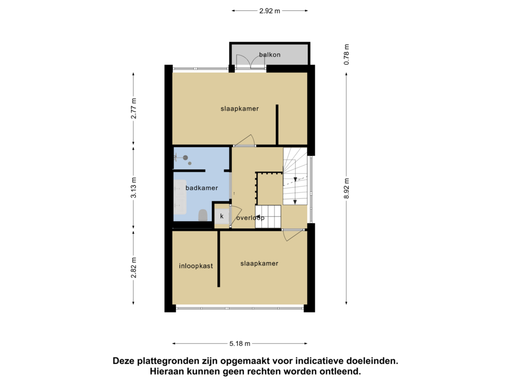 Bekijk plattegrond van 1e verdieping van Pal Maleterweg 19