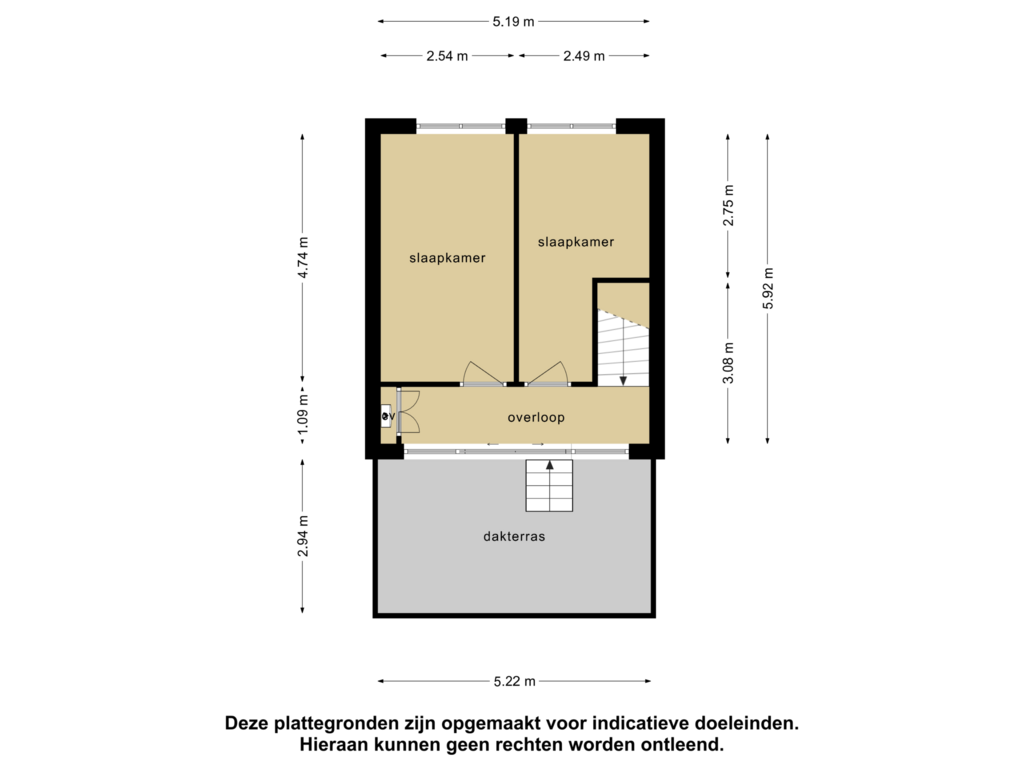 Bekijk plattegrond van 2e verdieping van Pal Maleterweg 19