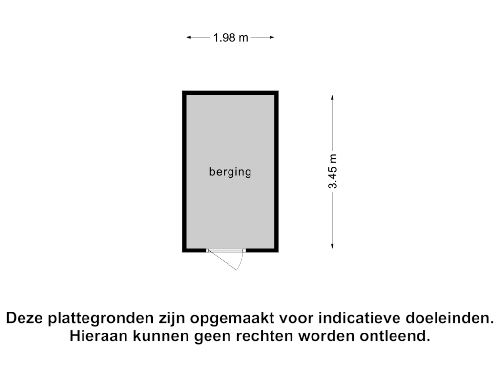 Bekijk plattegrond van Berging van Pal Maleterweg 19