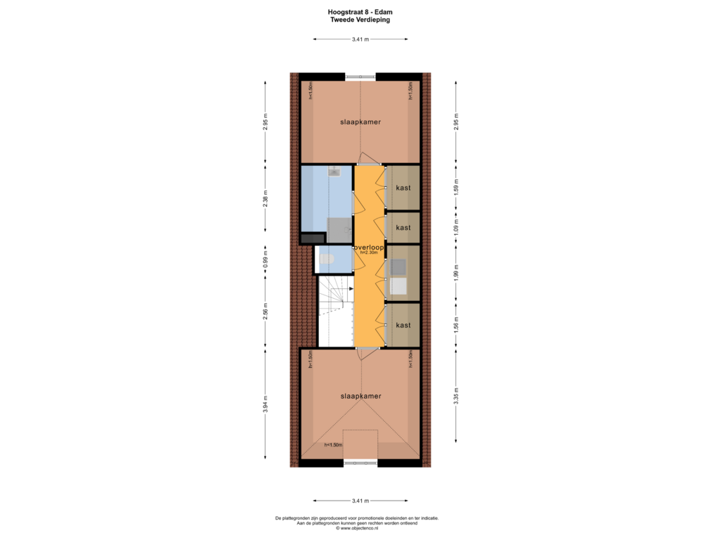 View floorplan of Tweede Verdieping of Hoogstraat 8