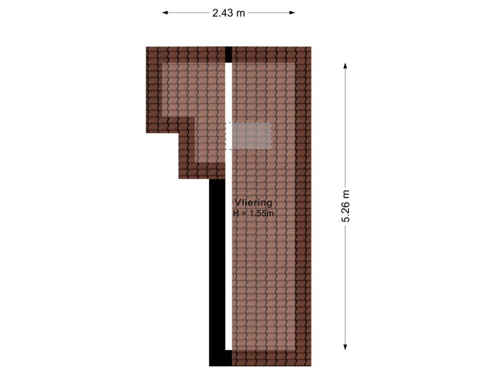 View floorplan of Vliering of Dr. van Campenstraat 36