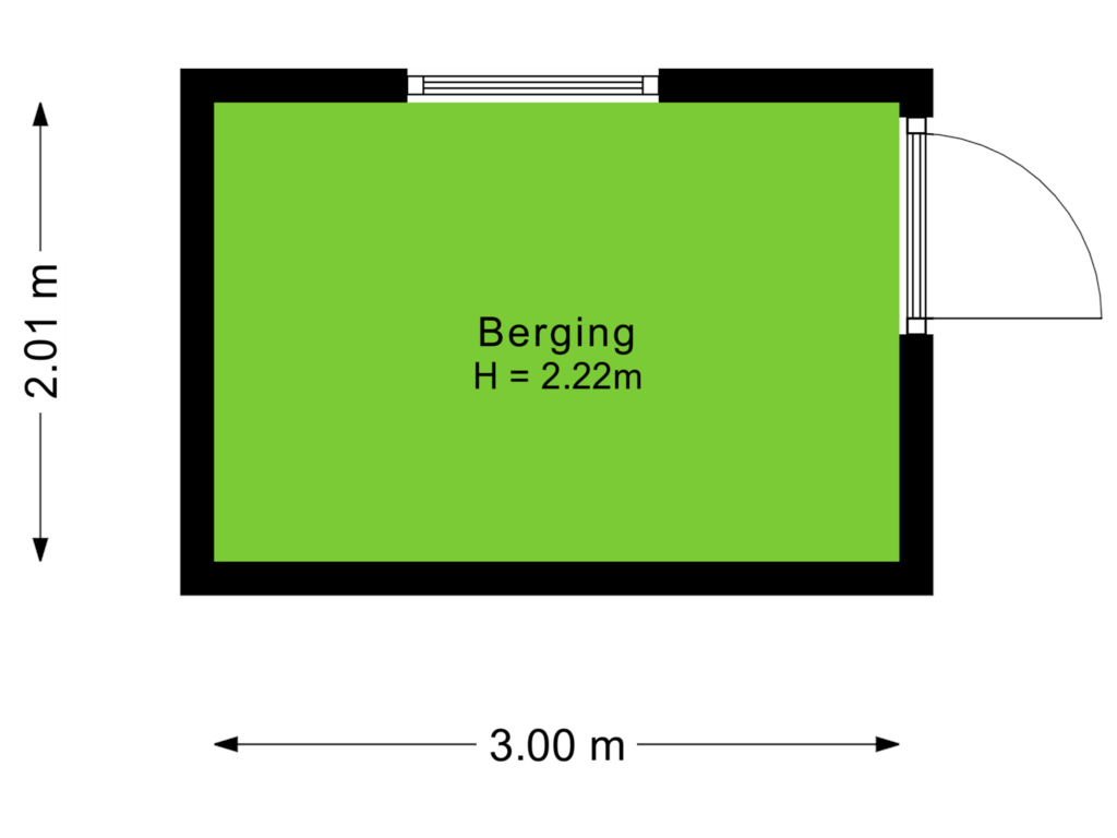 View floorplan of Berging of Dr. van Campenstraat 36