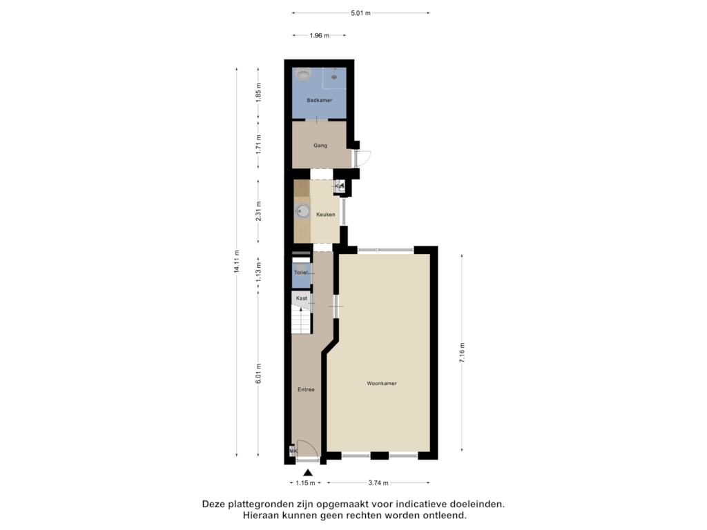 Bekijk plattegrond van Begane Grond van van Sytzamastraat 23