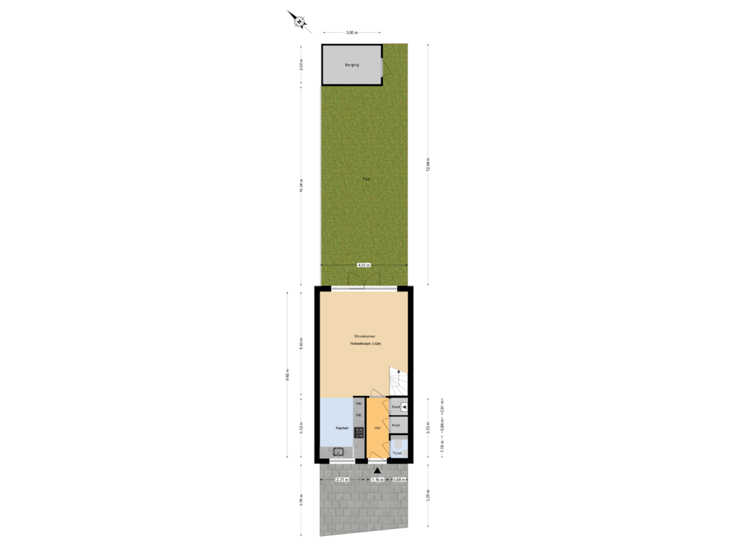 Bekijk plattegrond van Begane grond tuin van Dagpauwoog 5